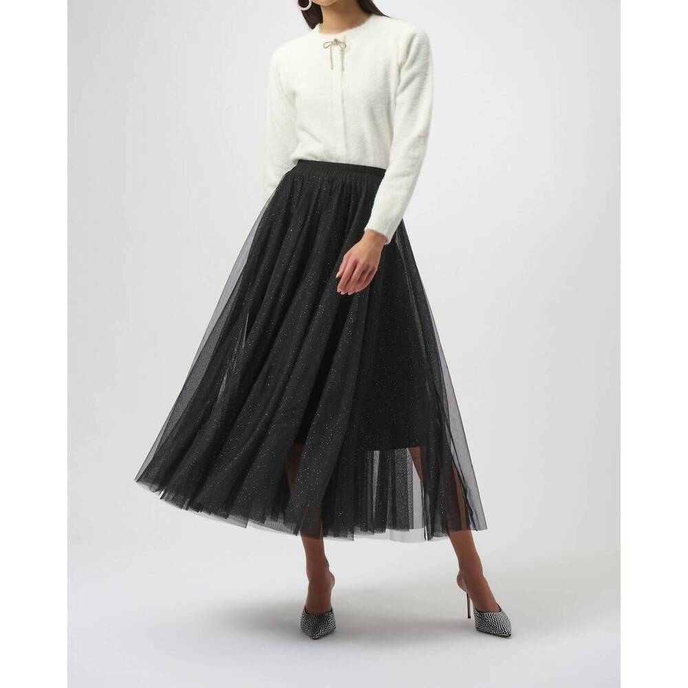 NEW JOSEPH RIBKOFF tulle flared skirt in black - Picture 4 of 5